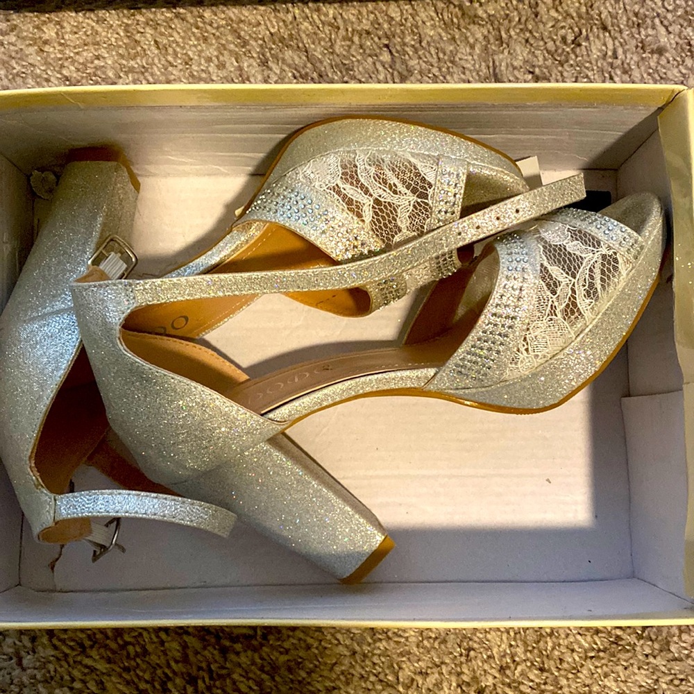 Bridal heels minor stains inside